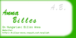 anna billes business card